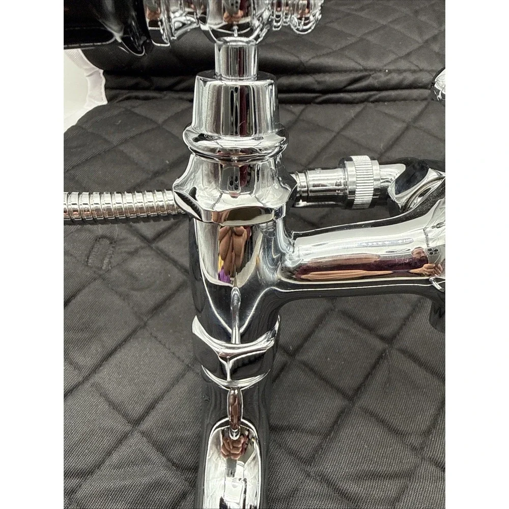 Margot Paris 1912 Thétis Luxury Bath Faucet Set Polished Chrome Porcelain Hand‎